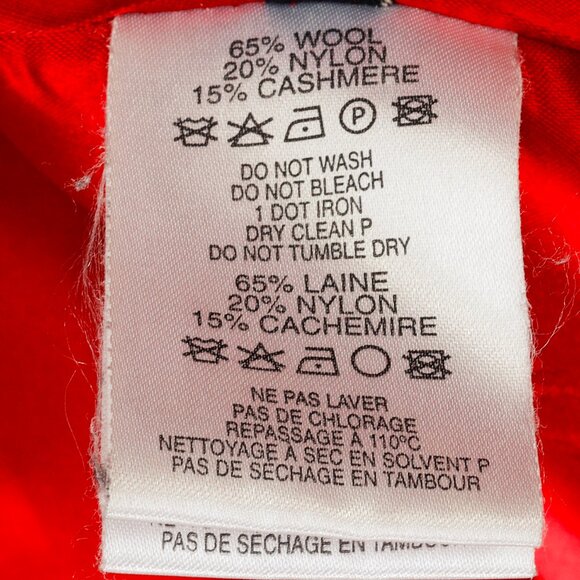 Hobbs Red Wool & Cashmere Blend Double-Breasted Coat - Picture 11 of 13